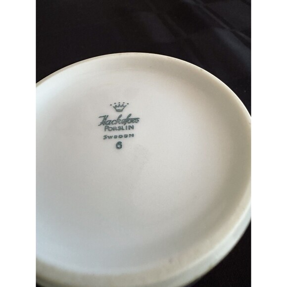 Hackefors Swedish Porcelain Creamer and Surgar Bowl violets Dainty - Picture 5 of 6